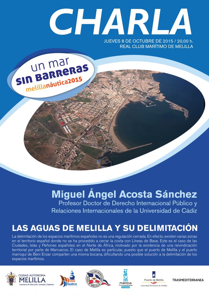 El Profesor Miguel Acosta Sánchez, del Área de Derecho Internacional Público y Relaciones Internacionales de la UCA, impartirá una conferencia sobre la delimitación de las aguas de Melilla