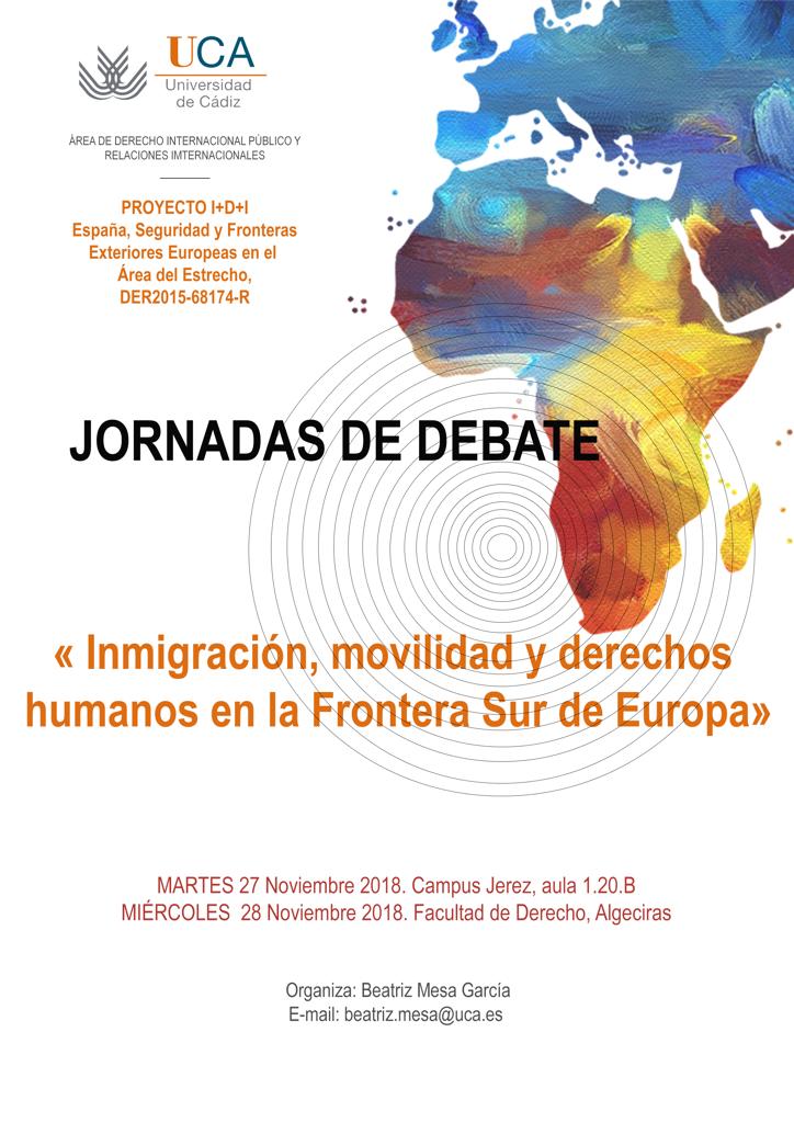 El 27 y el 28 de noviembre se celebrarán las Jornadas de debate sobre “Inmigración, movilidad y derechos humanos en la frontera sur de Europa”