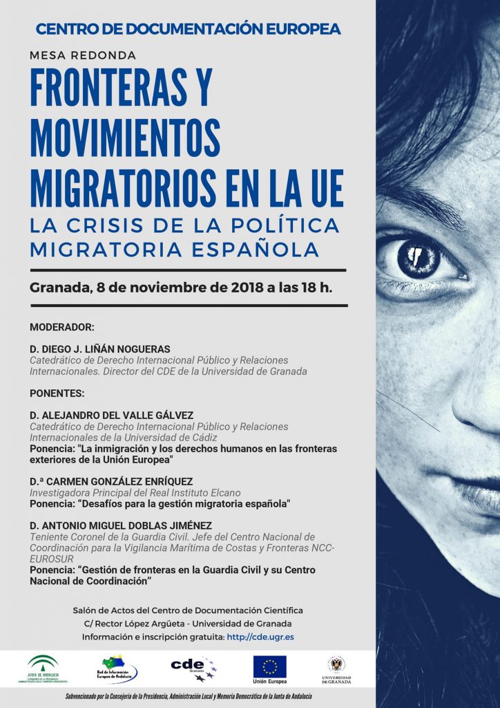El Dr. Alejandro del Valle ha participado en la Mesa redonda “Fronteras y movimientos migratorios en la UE: la crisis de la política migratoria española” en Granada
