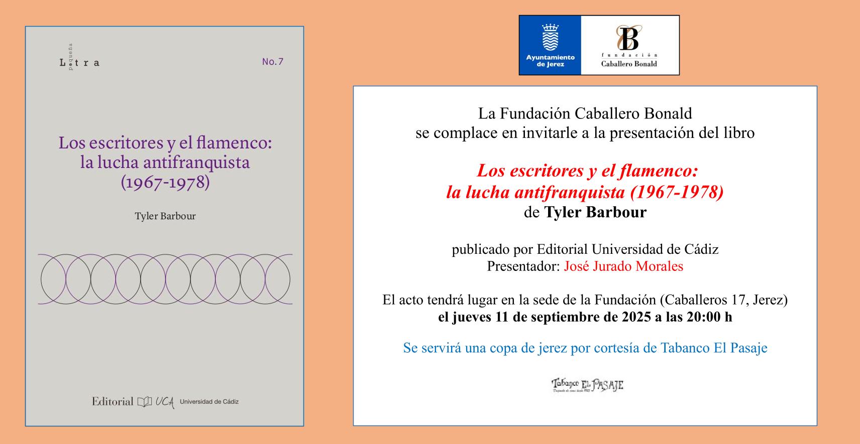 La Fundación Caballero Bonald acoge la presentación del libro del Prof. Barbour