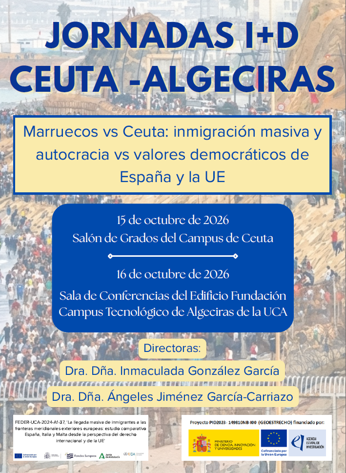 El Área de Derecho Internacional Público y Relaciones Internacionales organiza unas jornadas sobr...